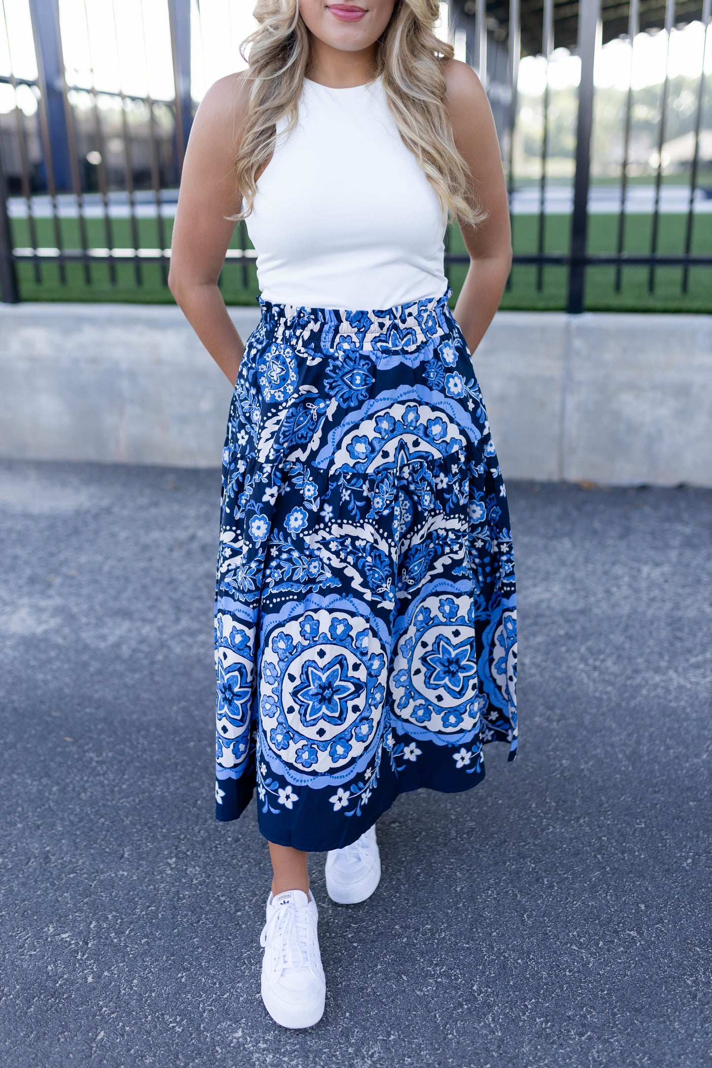 Kenan Medallion Midi Skirt