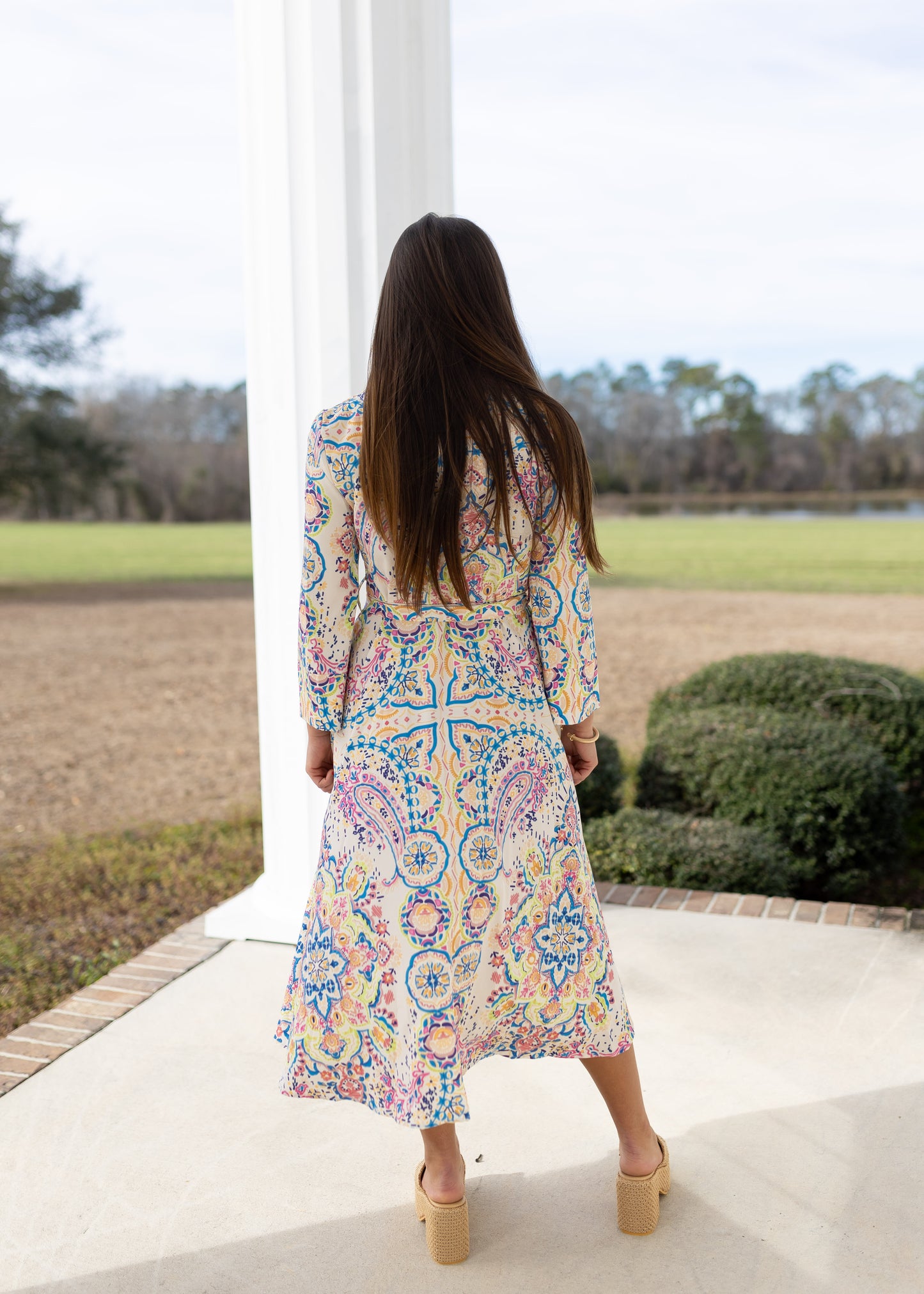 Paisley Belted Maxi