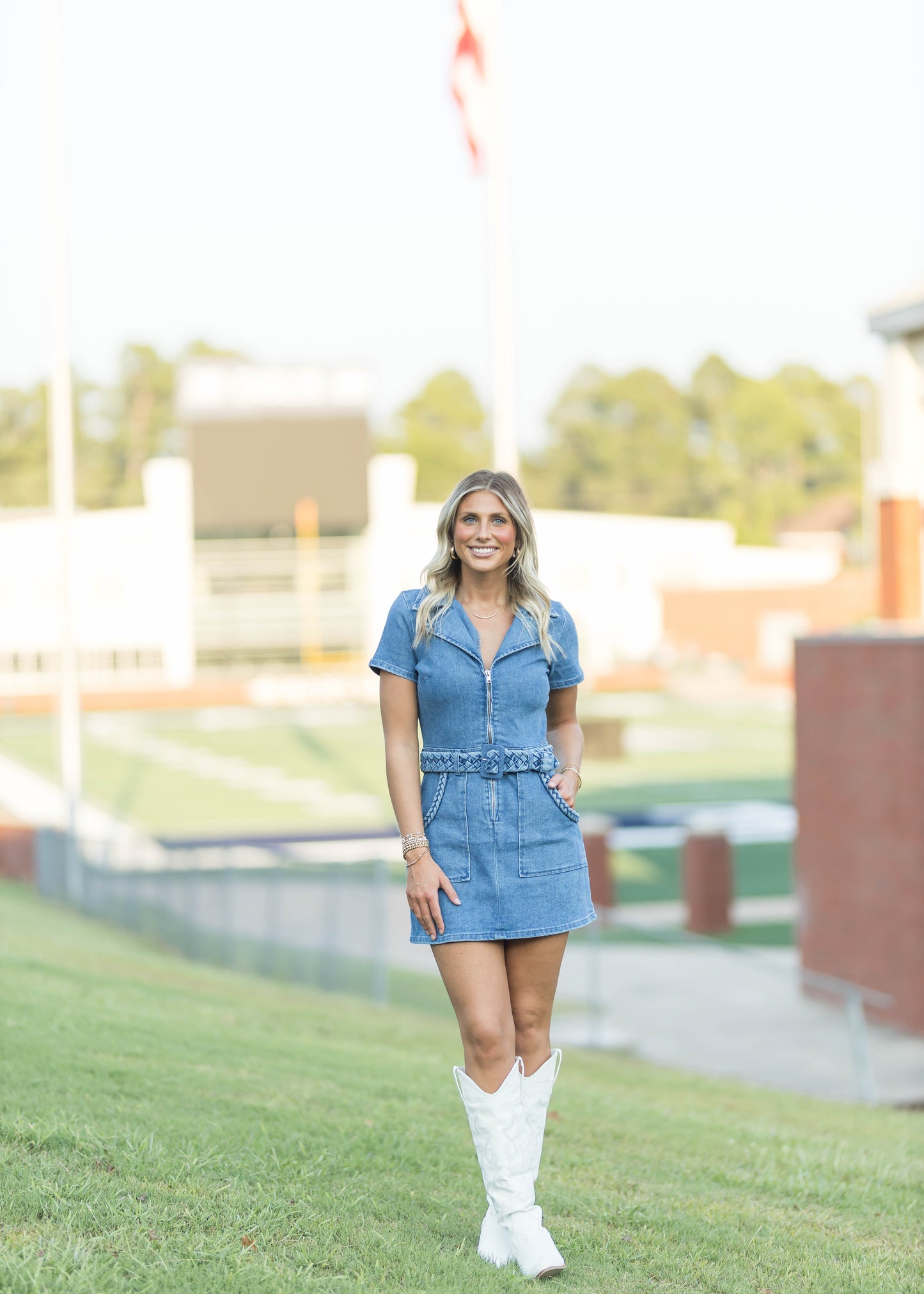 Chandler Braided Denim Dress