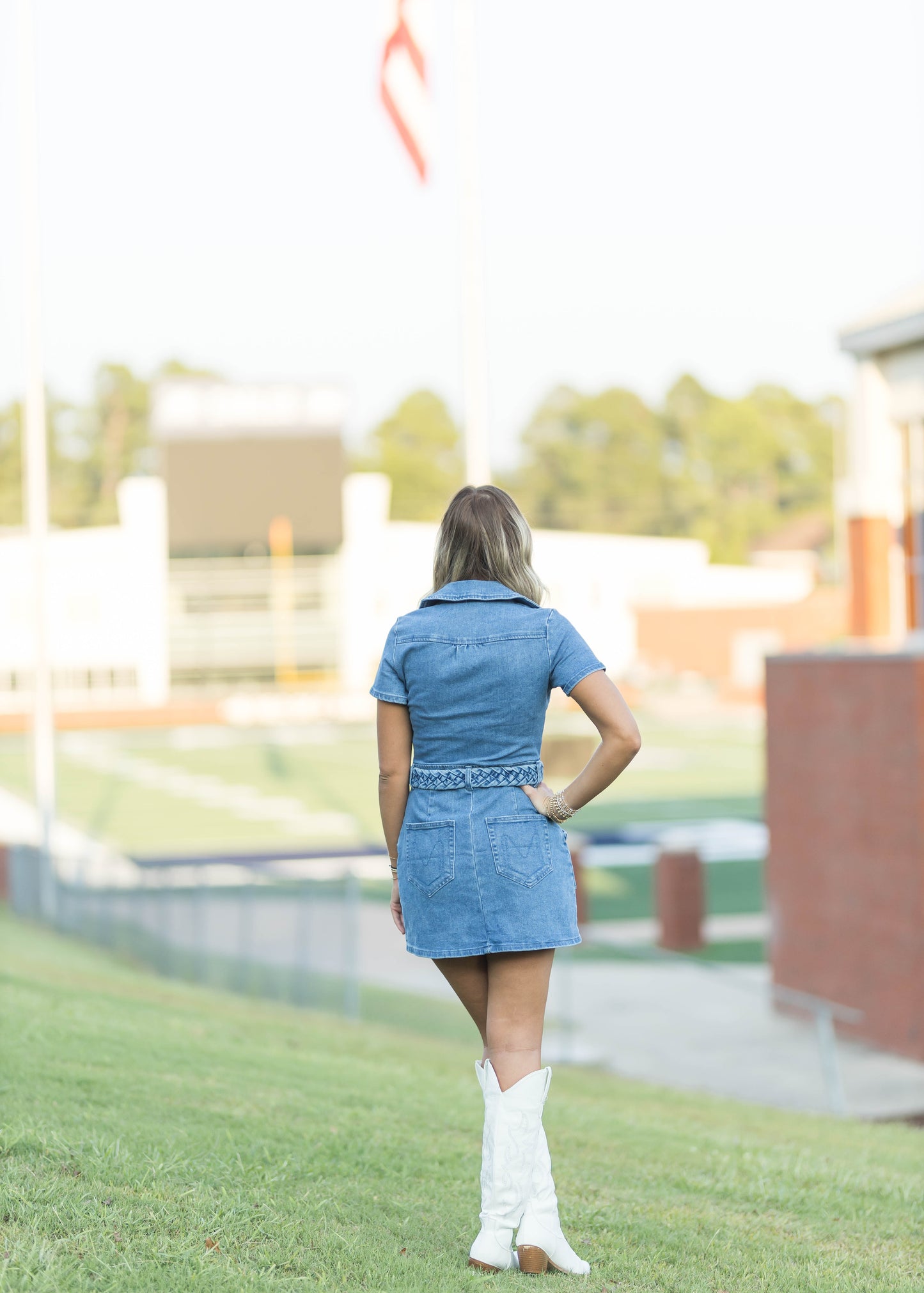 Chandler Braided Denim Dress