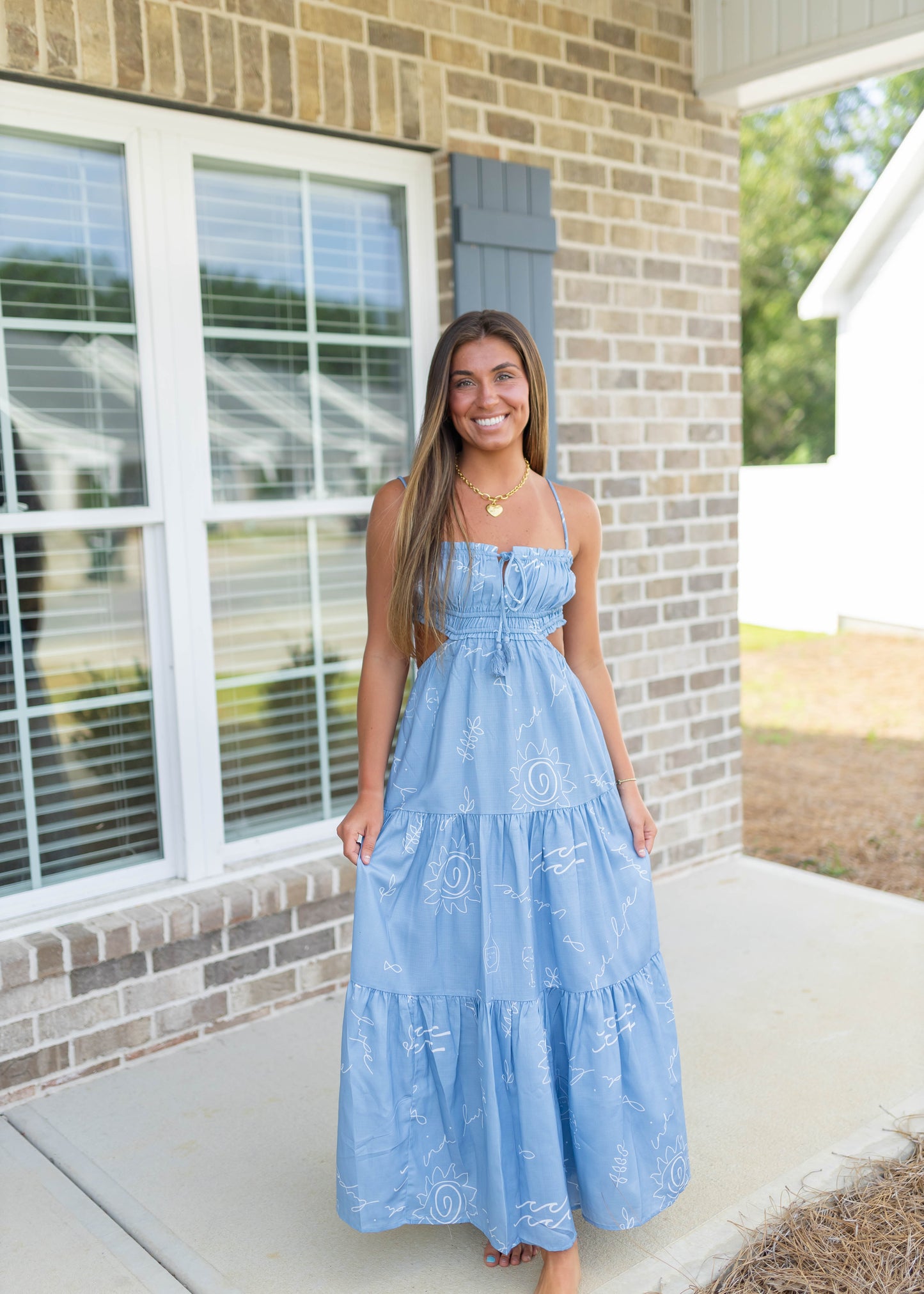 Summer Scribbles Maxi Dress