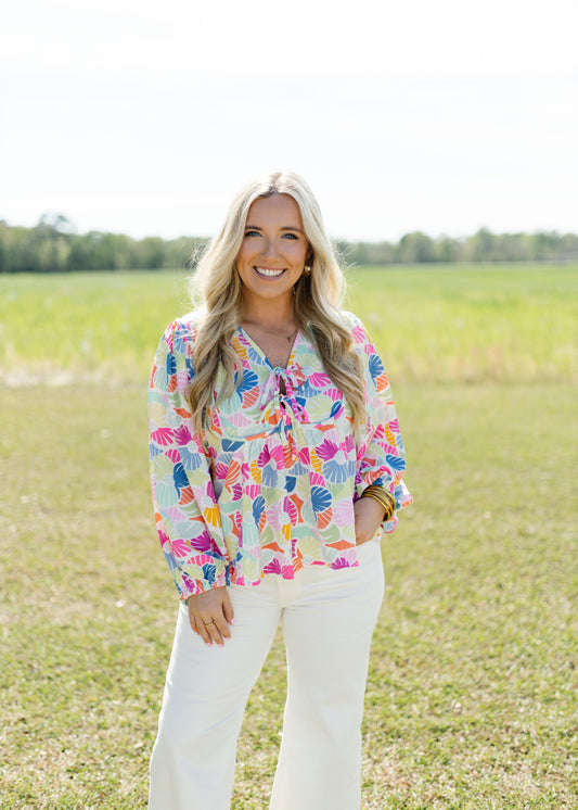 Afternoon Showers Long Sleeve Blouse