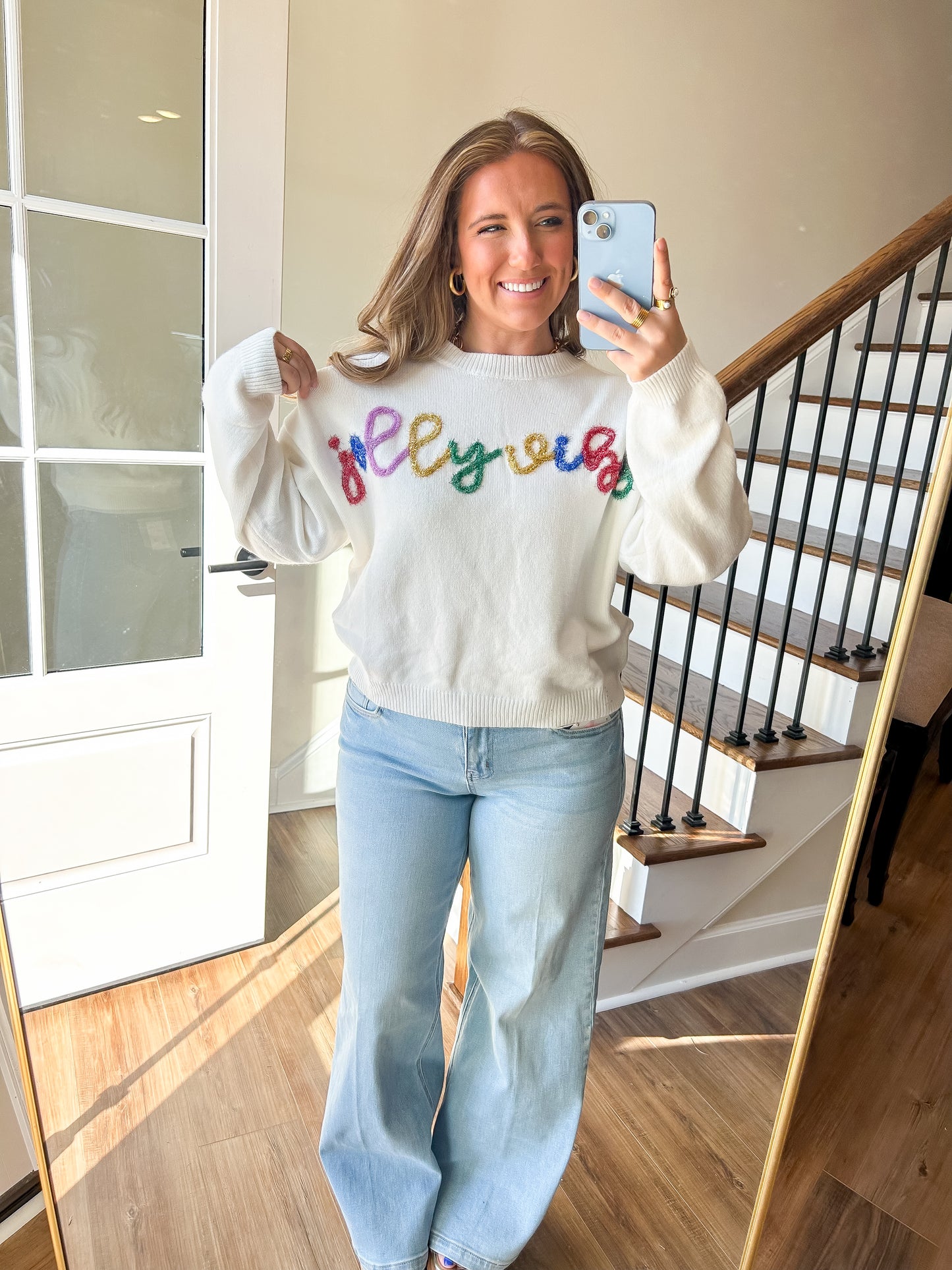 Jolly Vibes Tinsel Sweater - Final Sale